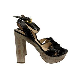 Prada Block Open-Toe Heels